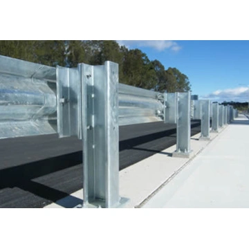 galvanized highway guardrail posts
